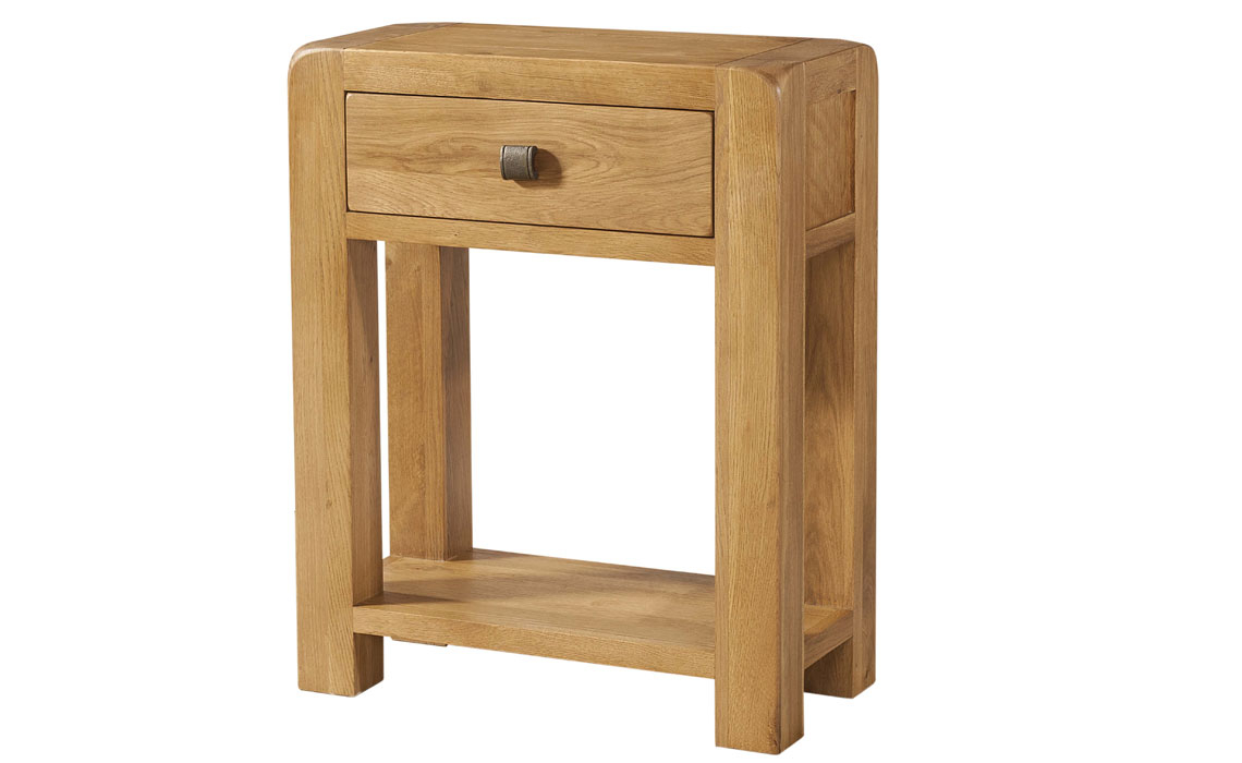 Oak 1 Drawer Console Tables - Tunstall Oak 1 Drawer Console Table