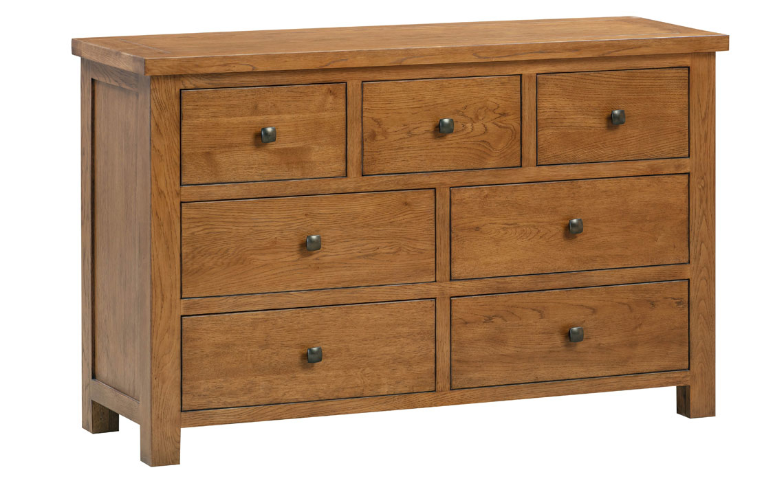 Chest Of Drawers - Lavenham Rustic Oak 3 Over 4 Chest
