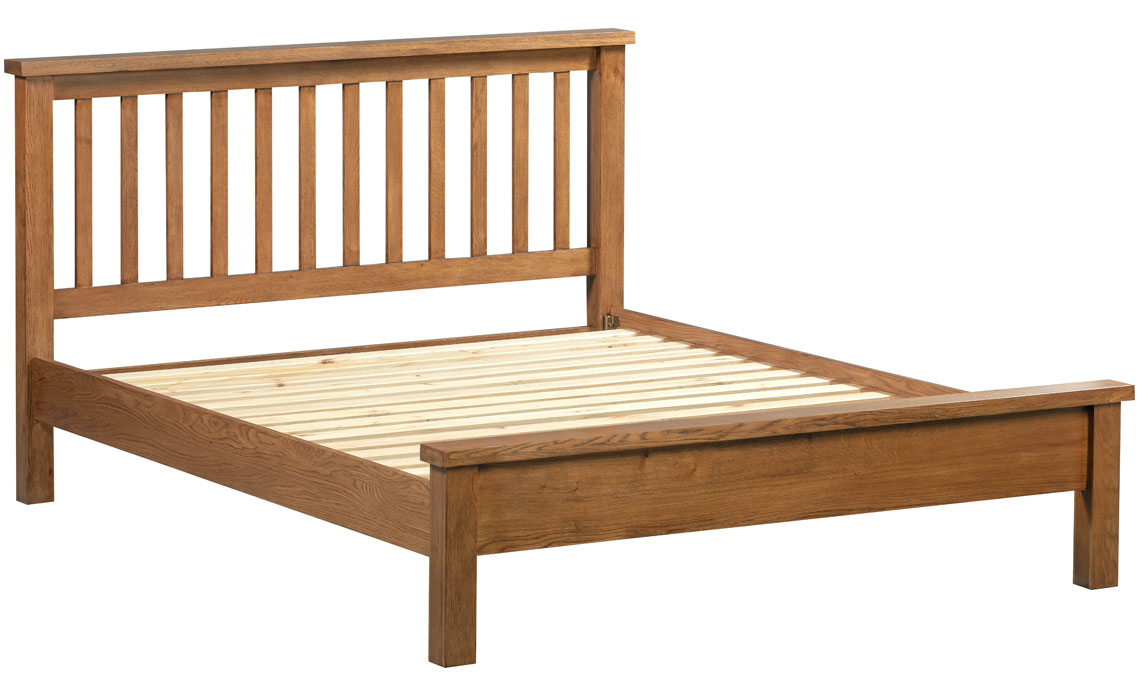 Beds & Bed Frames - Lavenham Rustic Oak 5ft King Size Bed Frame