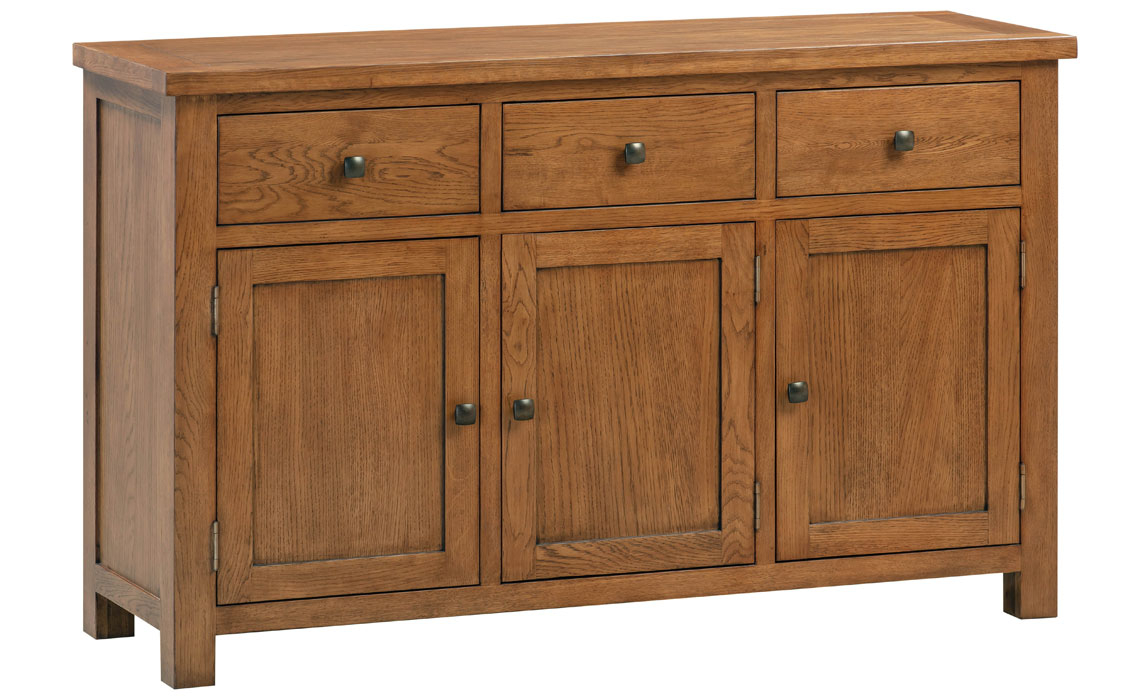 Sideboards & Cabinets - Lavenham Rustic Oak 3 Door Sideboard