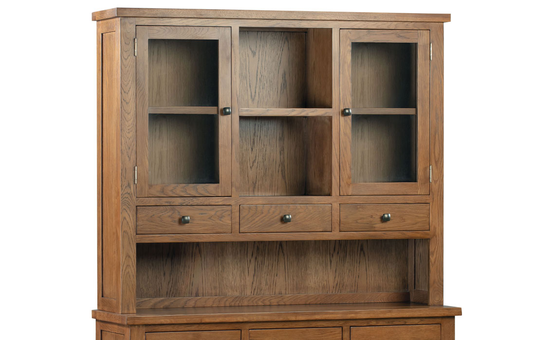 Dresser Tops & Larder Units - Lavenham Rustic Oak Large Dresser Top