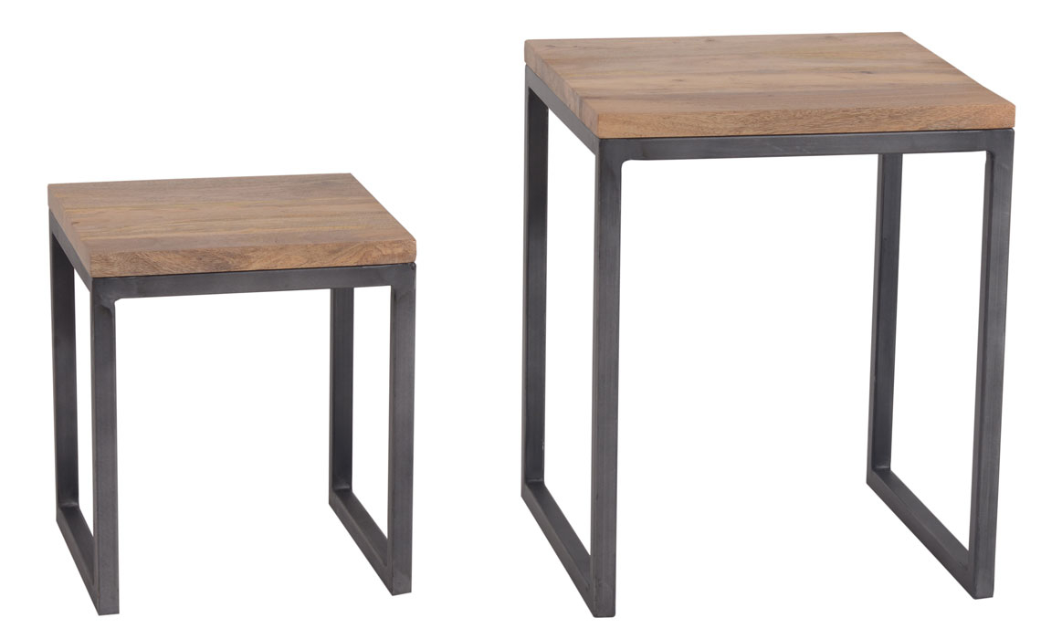 Clearance Furniture - Silvasa Solid Mango Nest Of 2 Tables