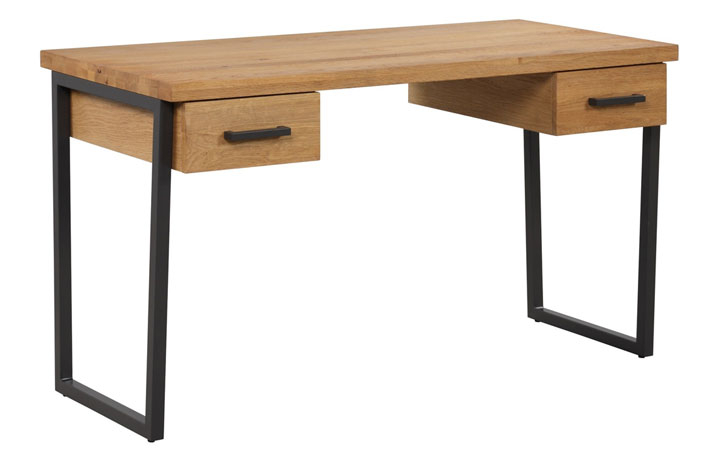 Office Furniture - Native Oak Drawered Office Desk