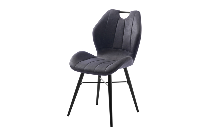 Leather or PU Dining Chairs - Rocco Dining Chair - Antique Grey PU Leather