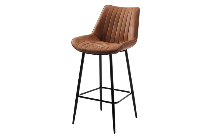 Chairs & Bar Stools - Risco Antique Brown Bar Stool