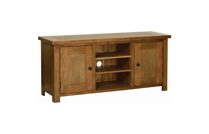 Clearance Furniture - Balmoral Rustic Oak Large TV Cabinet