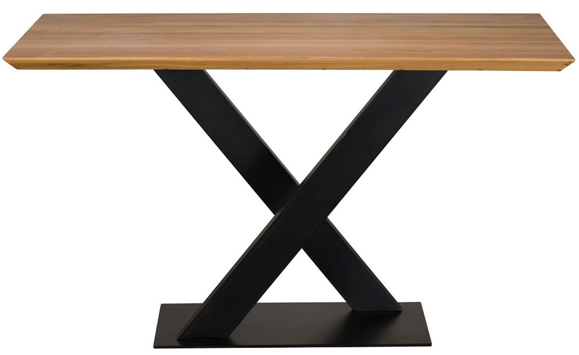 Industrial Dining Tables - Soho House Oak 135cm X-Leg Dining Table