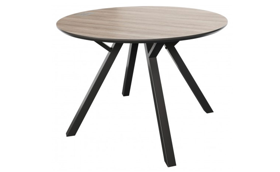 Vanya Industrial Collection - Vanya 110cm Round Dining Table