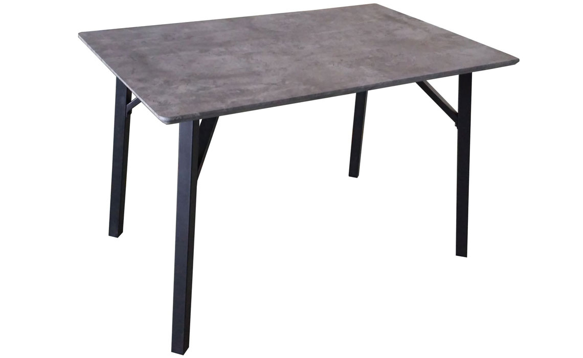 Industrial Dining Tables - Talbot Stone 120cm Fixed Top Dining Table