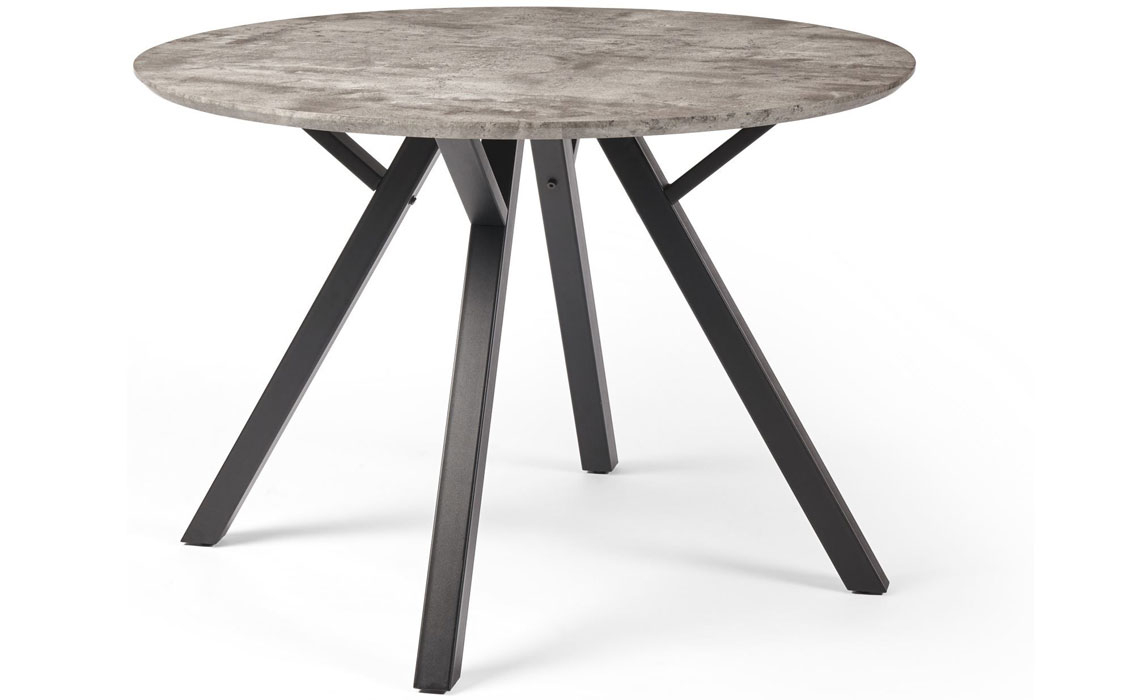 Industrial Dining Tables - Talbot Stone 110cm Round Dining Table