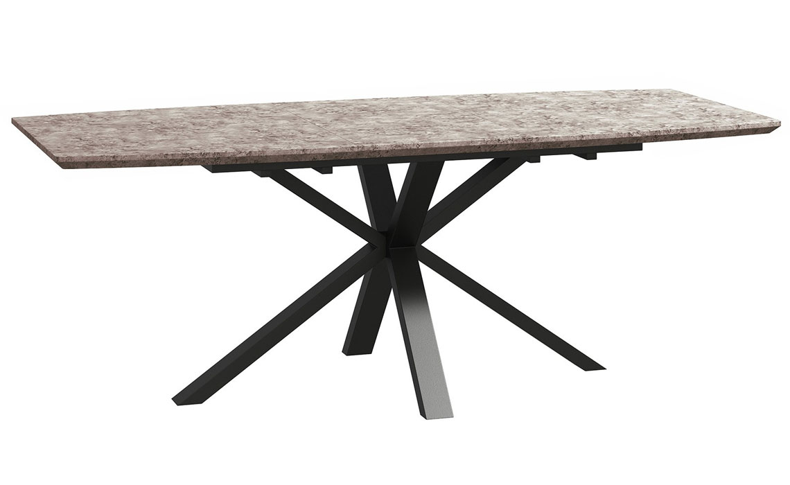 Industrial Dining Tables - Talbot Stone 160-210cm Extending Dining Table