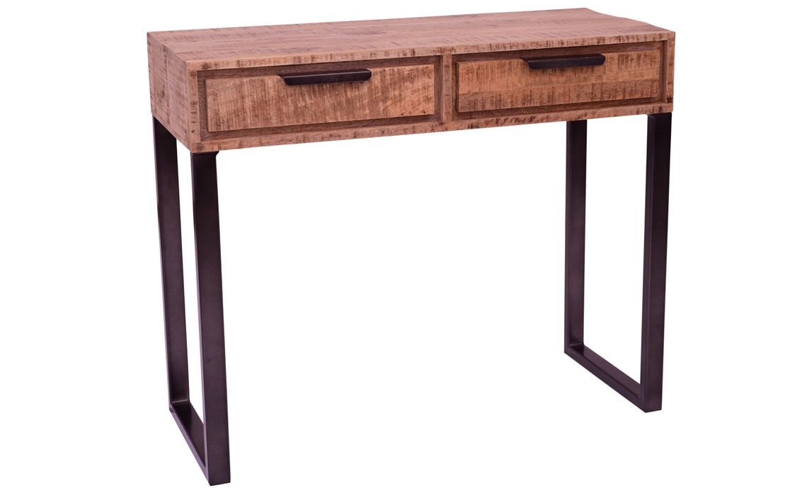 Mango Console Tables - Napal Solid Mango 2 Drawer Console Table
