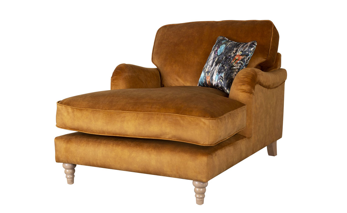 Burley Range - Fabric & Leather - Burley Lounger Arm Chair
