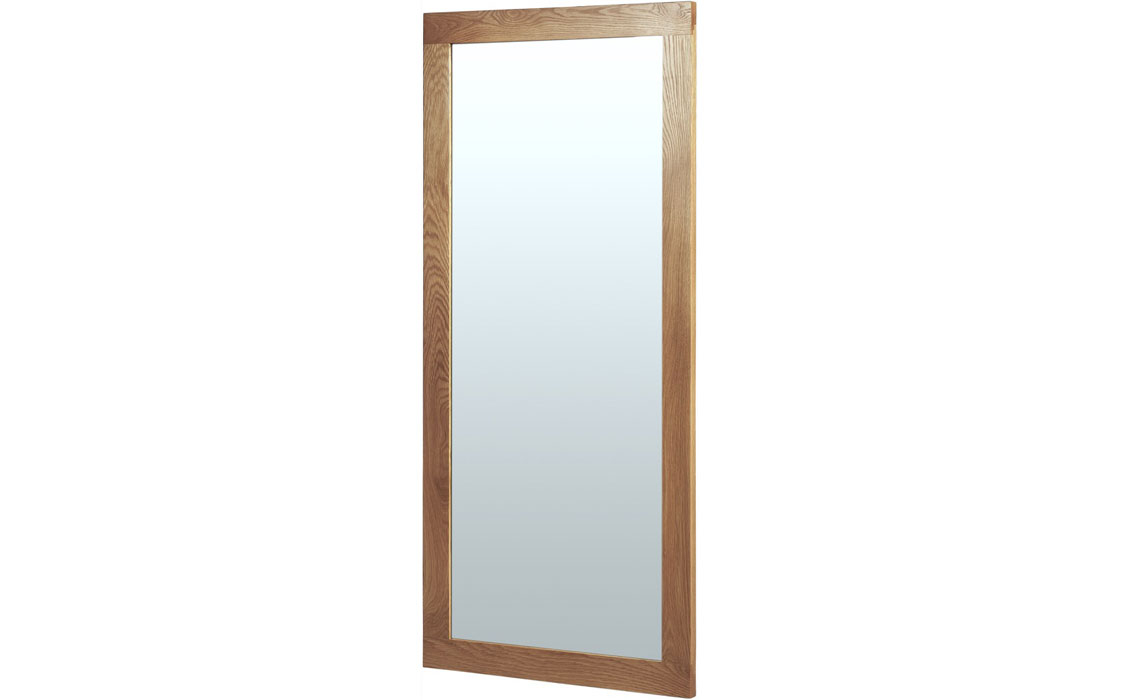 Mirrors - Falkenham Solid Oak Wall Mirror - 130x60cm
