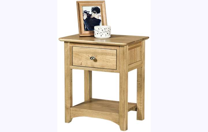 Oak 2 Drawer Bedside Cabinets - Falkenham Solid Oak Night Stand