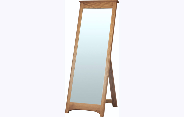 Oak Mirrors - Falkenham Solid Oak Cheval Mirror