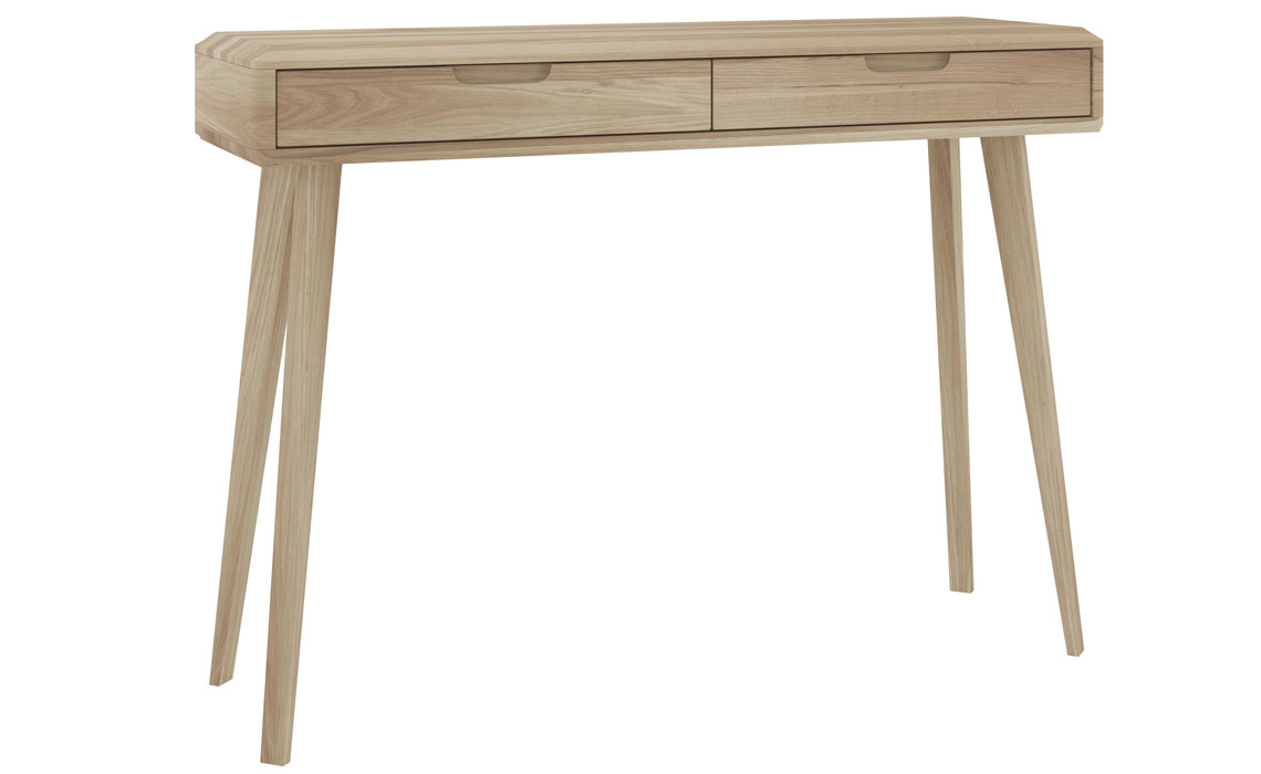 Consoles - Oxford Solid Oak 2 Drawer Console Table
