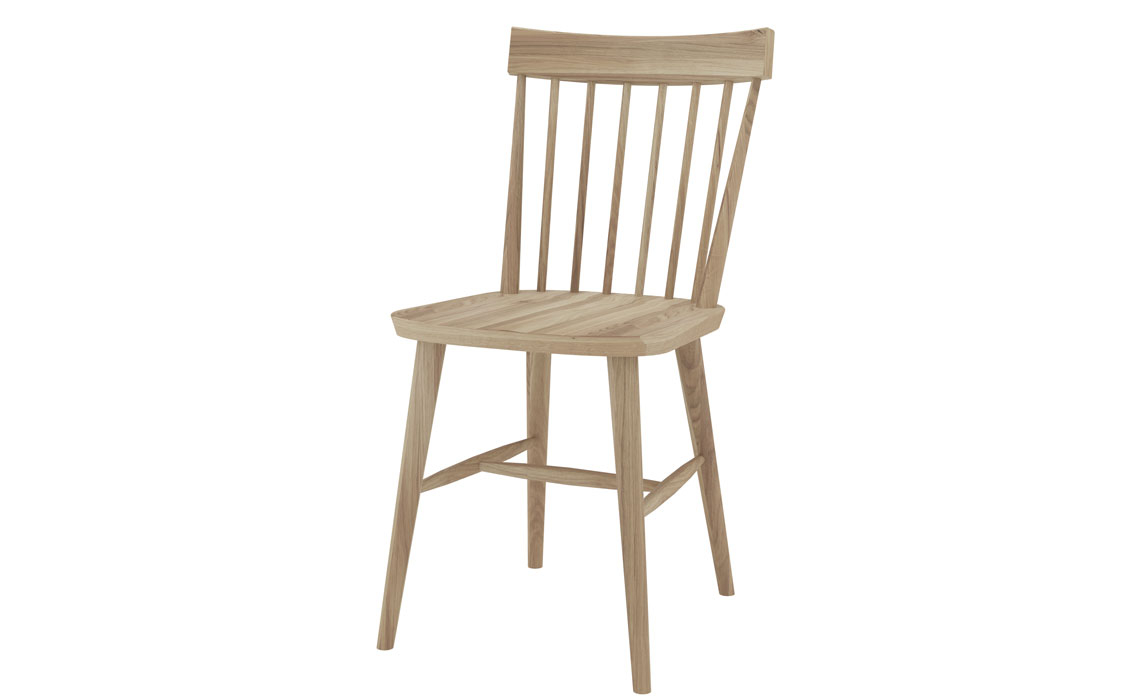Alto Solid Oak Painted Collection - Oxford Solid Oak Dining Chair - Oak Finish