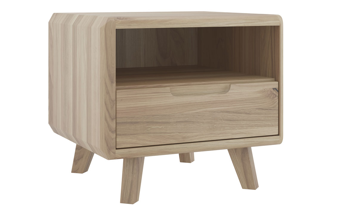 Oak 2 Drawer Bedside Cabinets - Oxford Solid Oak Bedside Cabinet