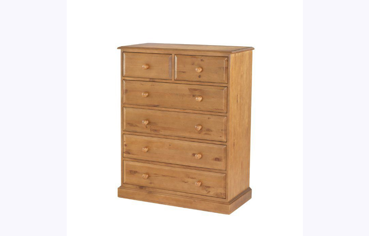 Pine Chest Of Drawers - Appleby Pine 6 Drawer Chest