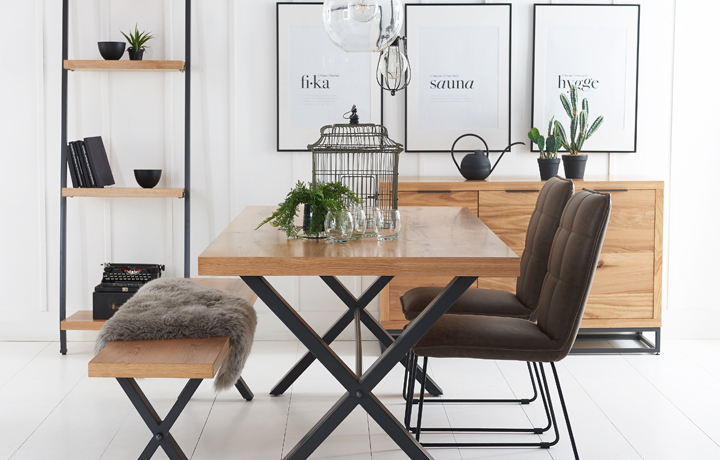 Oak & Hardwood Furniture Collections - Ufford Industrial Oak Range