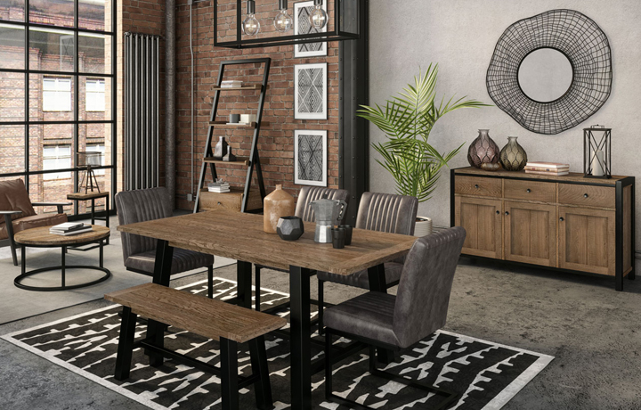 Oak & Hardwood Furniture Collections - Loft Industrial Oak Range