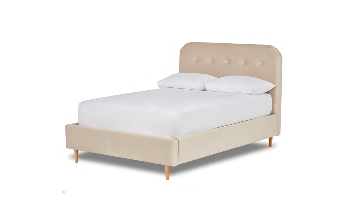 Salford 5ft King Size Fabric Bed Frame With Low End With Low End, solid pine Beds, Mattresses