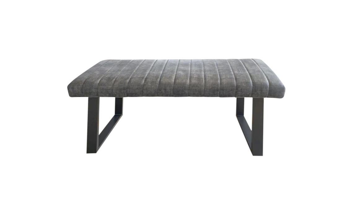 Native Oak Upholstered Low Bench