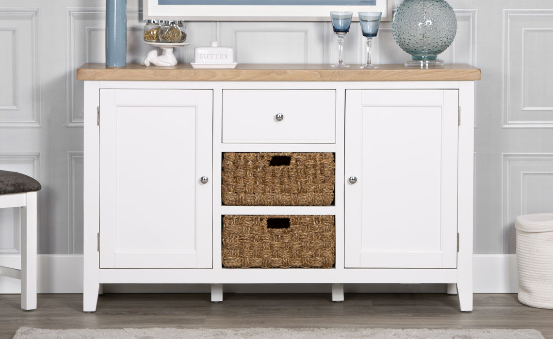 Ashley Painted White Large Sideboard