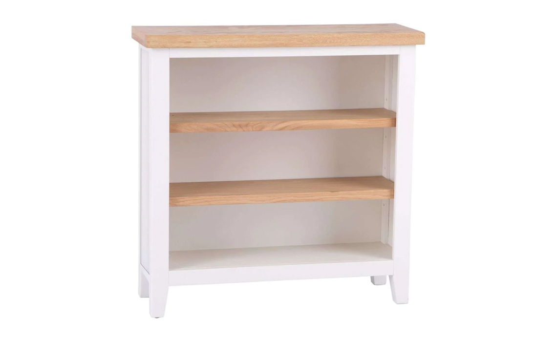 Ashley Painted White Small Wide Bookcase
