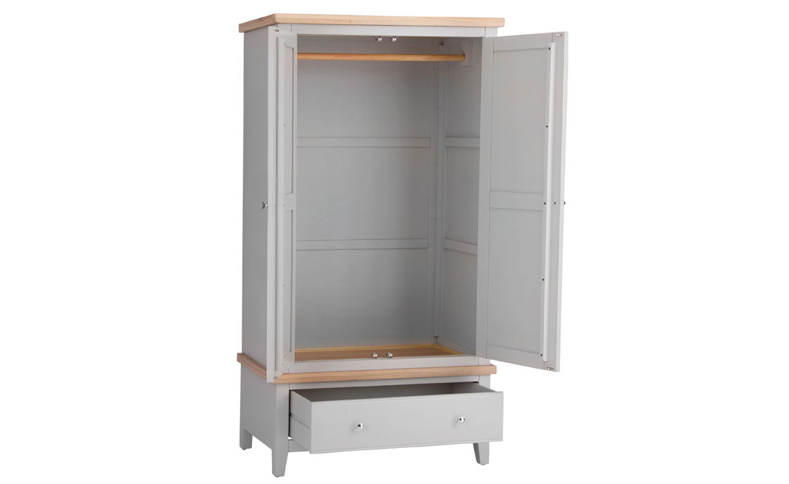 Ashley Painted Grey 2 Door Wardrobe