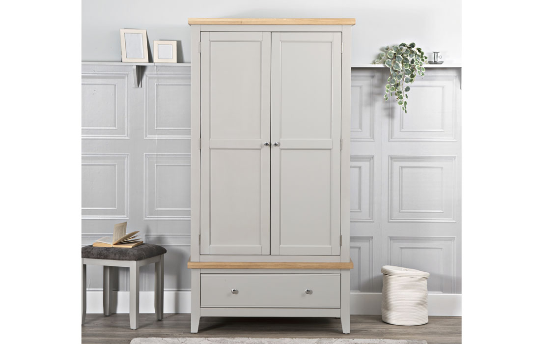 Ashley Painted Grey 2 Door Wardrobe