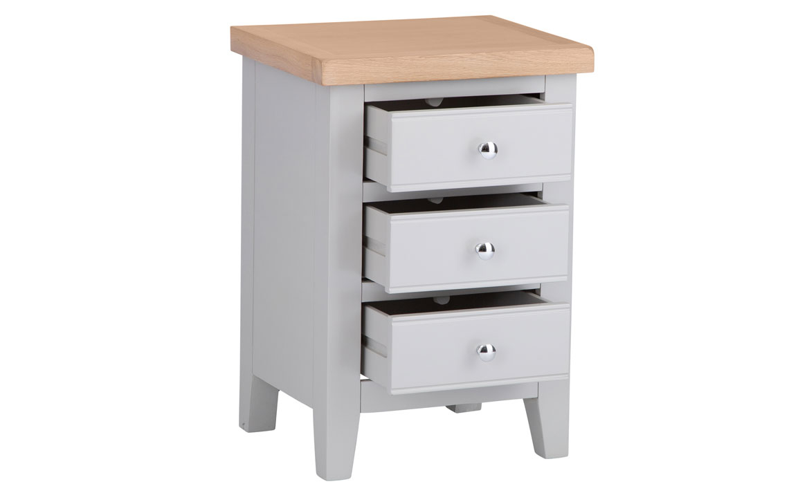 Ashley Painted Grey 3 Drawer Bedside