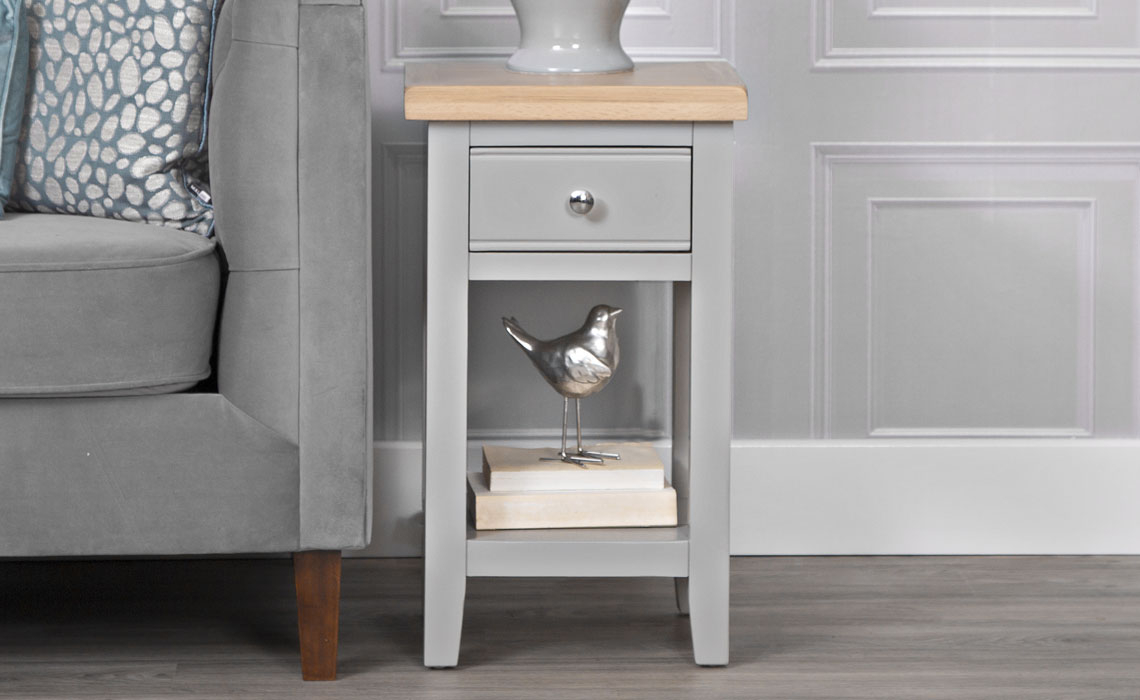 Ashley Painted Grey Lamp Table