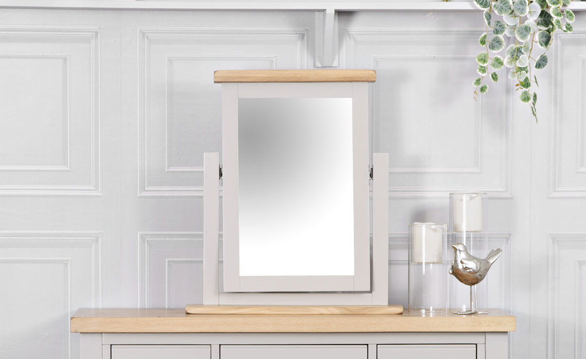 Ashley Painted Grey Trinket Mirror