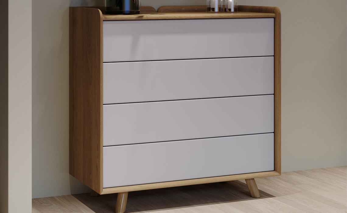 Argo Solid Oak White Painted Medium Chest