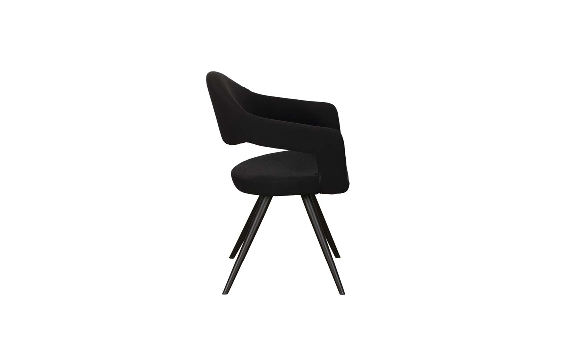 Jasmine Black Upholstered Chair