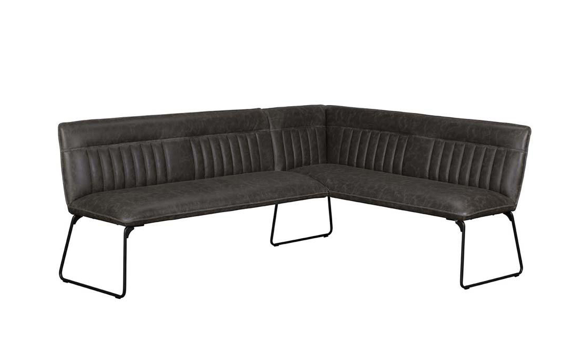 Cooper Upholstered Corner Bench Right Grey