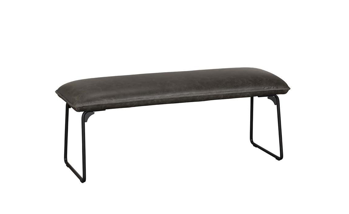 Cooper Upholstered Low Bench Grey