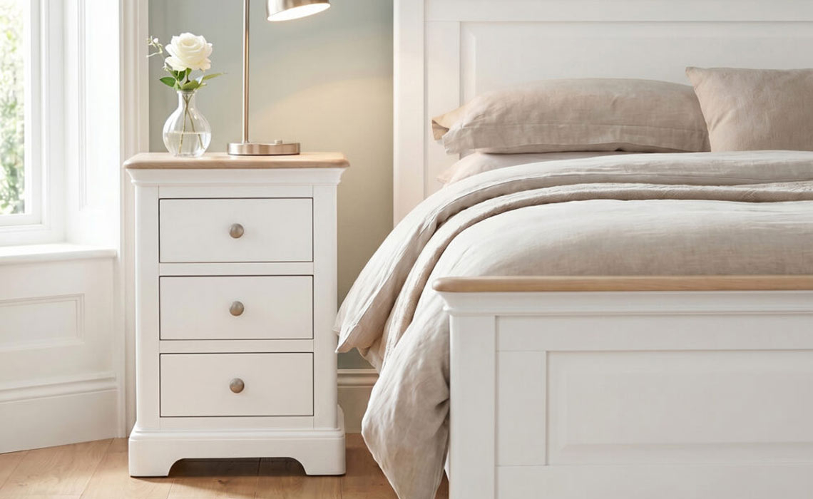 Melford Painted 3 Drawer Bedside 