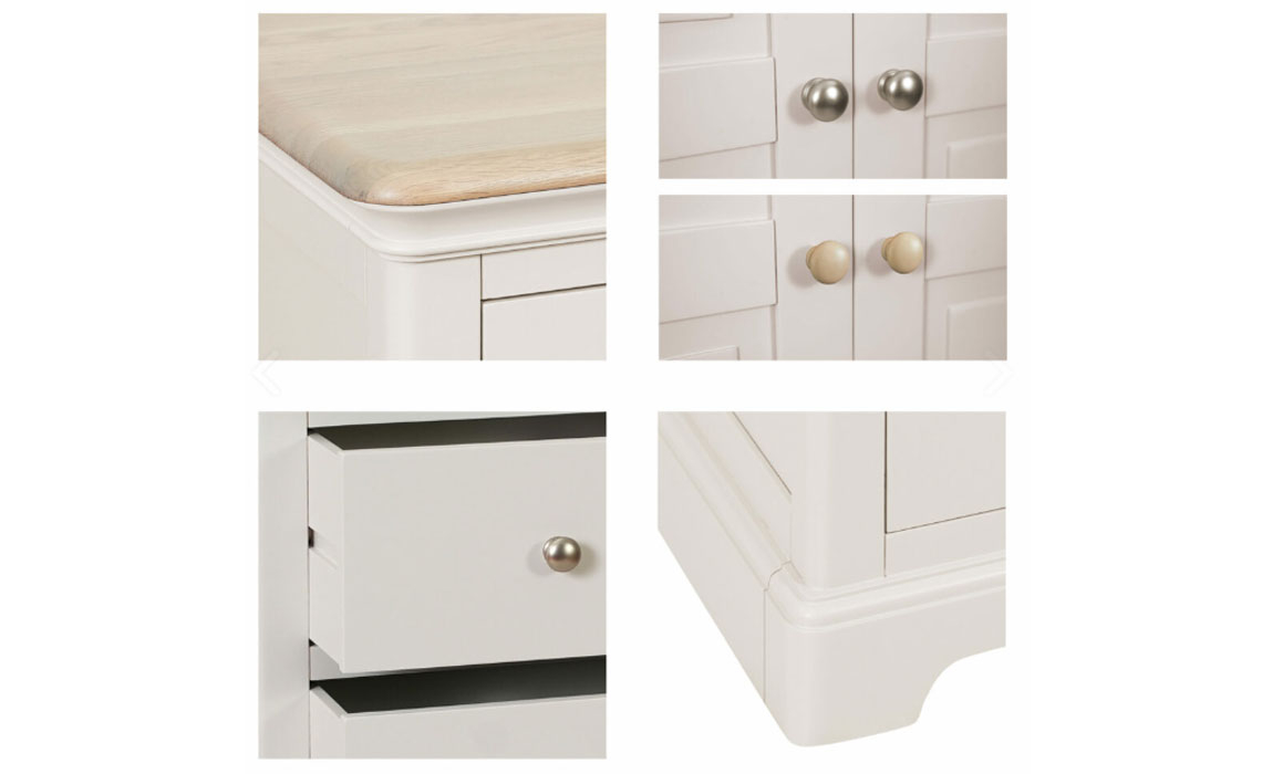 Melford Painted 3 Drawer Compact Bedside 