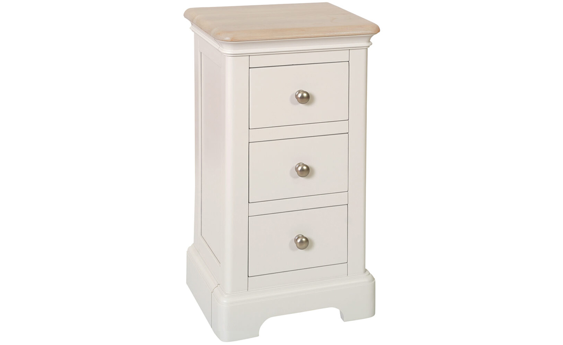 Melford Painted 3 Drawer Compact Bedside 