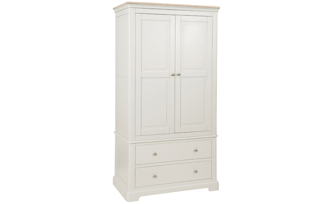Melford Painted 2 Drawer Gents Double Wardrobe