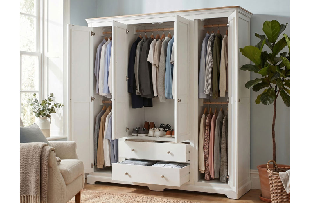 Melford Painted 4 Door Wardrobe