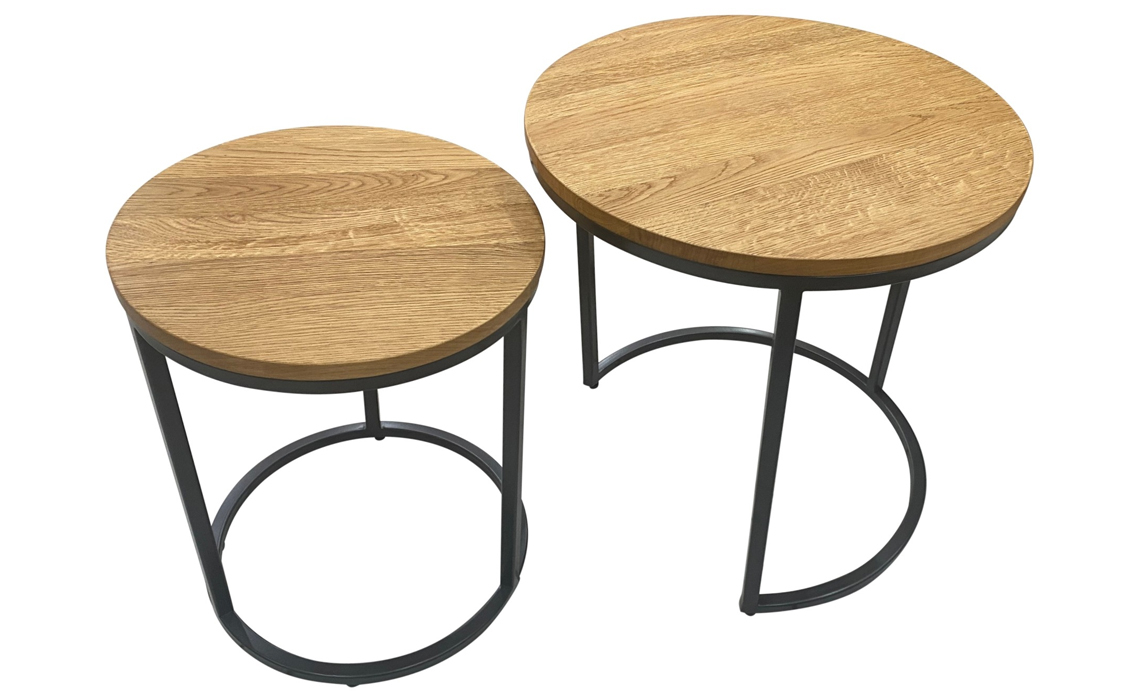 Native Round Nesting Lamp Tables