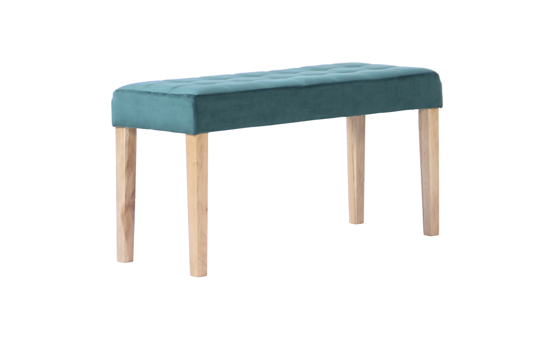 Melbourne Upholstered 90cm Bench in Forest 