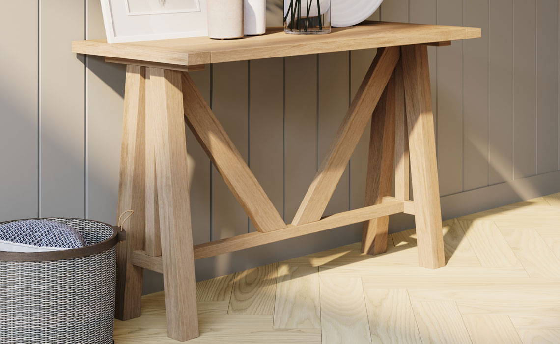 Bassano Oak Console Table 120cm