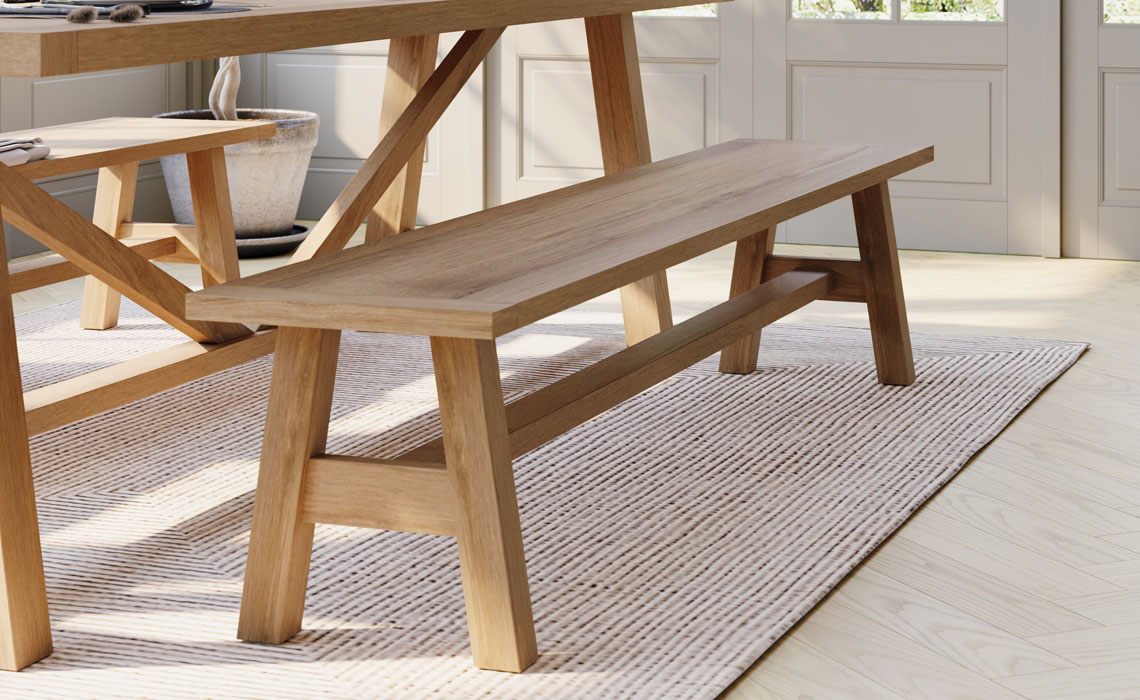 Bassano Oak 180cm Dining Bench