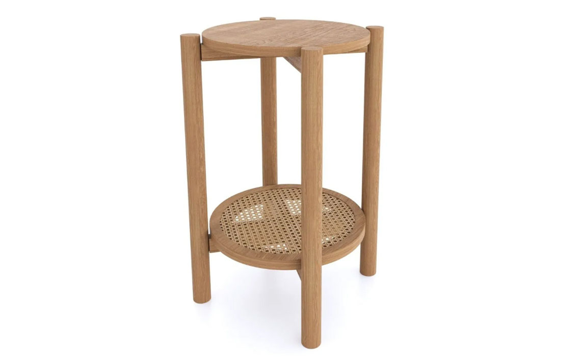 Stockholm Natural Oak Round Side Table