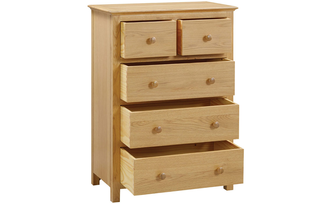 Morland Oak 2 Over 3 Chest Of Drawers